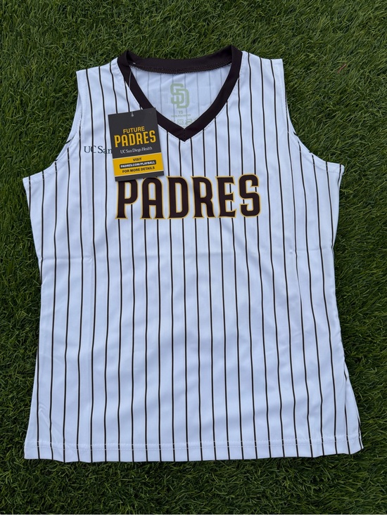 San Diego Padres Other - San Diego Padres White Pinstripe Tank Top Size Youth Small
